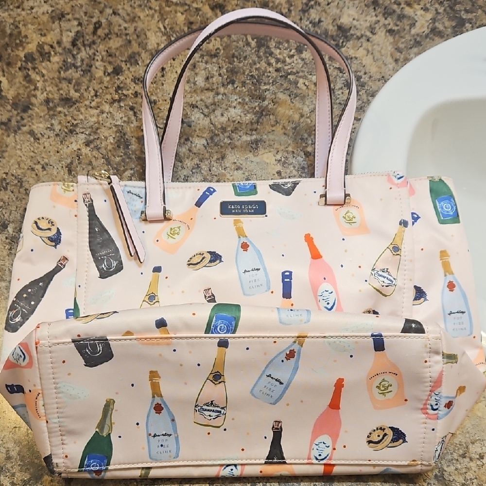 Kate Spade Multicolor Wine Print Tote